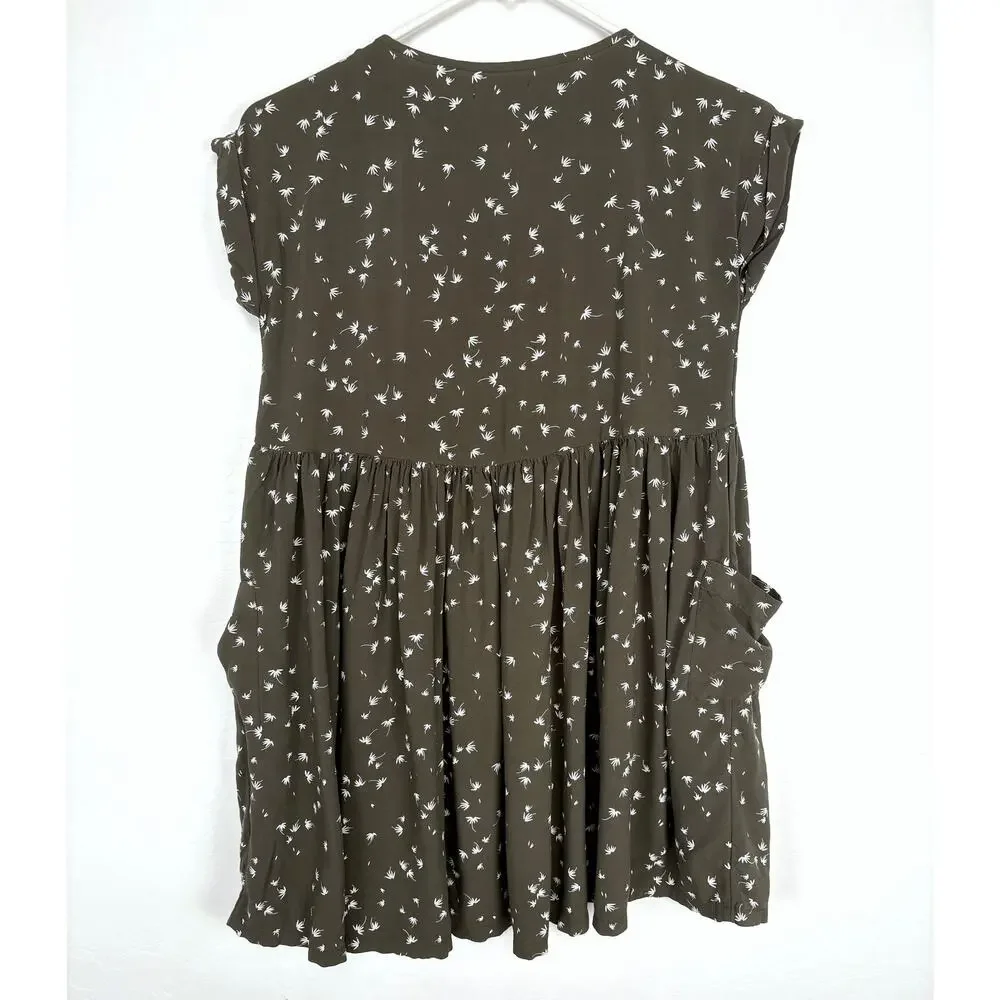 Tucker + Tate Green Floral Dress Girls Size Medium